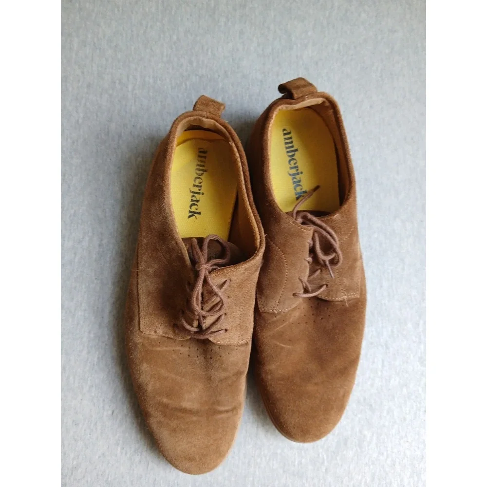 Amber Jack Shoes 11 Mens The Original Italian Suede Derby Oxford Loafer Dress